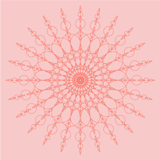 Círculo fractal rosa