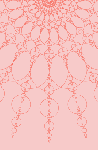 Círculo fractal rosa