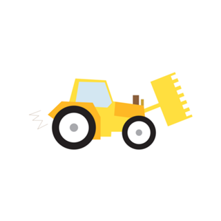 Trator amarelo