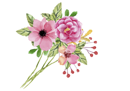 Buquê de flores rosas