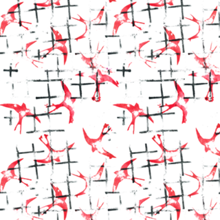 Block print andorinhas