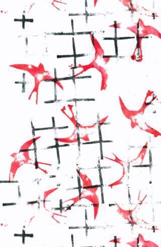 Block print andorinhas