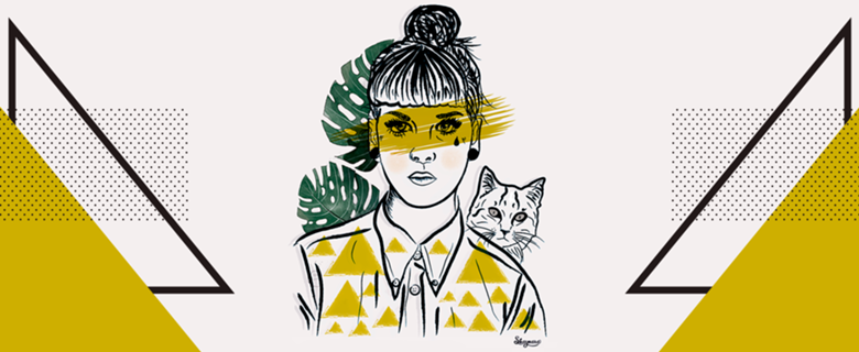 The girl and the Cat