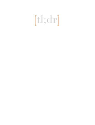Tl;dr