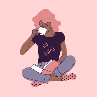 Livros e cafe