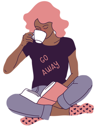Livros e cafe