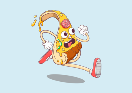 Pizza em fuga