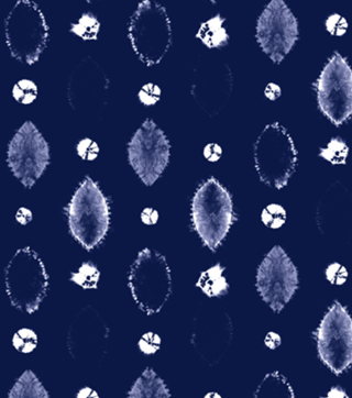 Shibori Azul e Branco