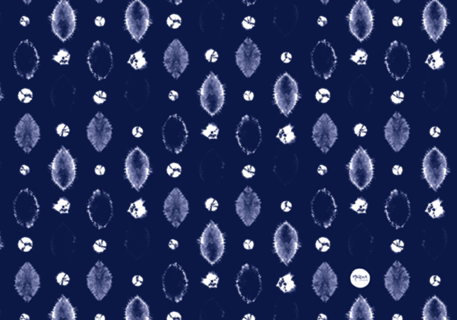 Shibori Azul e Branco