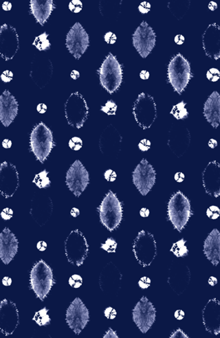 Shibori Azul e Branco