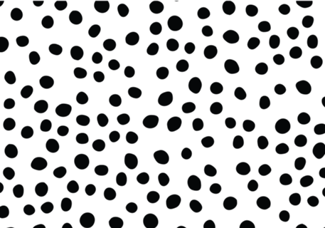 Poá minimalista p&b