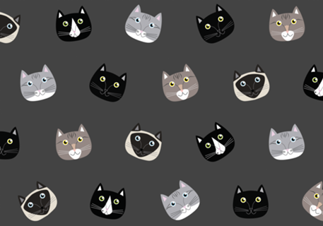 Cats #3 dark gray