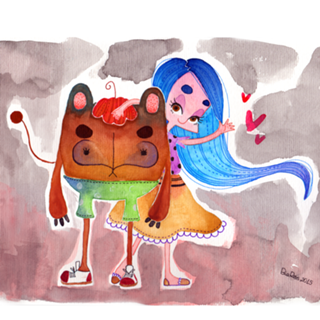 A menina e o monstrinho