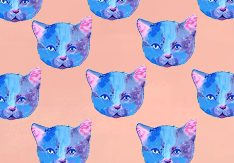 Gatinho em guache