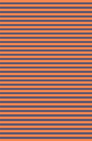 Autumn Orange and Navy Blue Vintage Thin Stripes