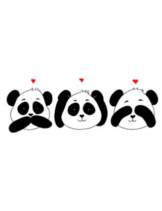 3 pandas sábios