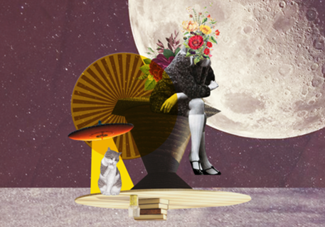 Colagem - mundo da lua