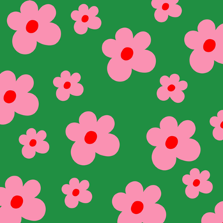 Floral verde e rosa