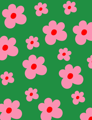 Floral verde e rosa