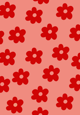 Floral vermelho e rosa
