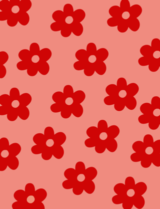 Floral vermelho e rosa