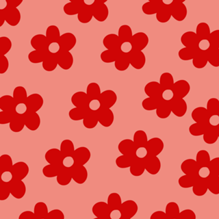 Floral vermelho e rosa
