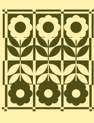 Floral folk verde