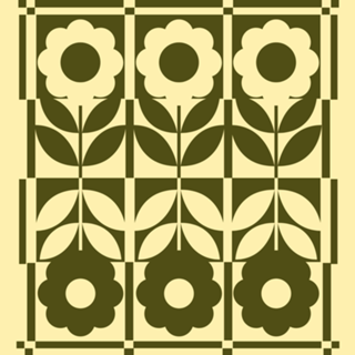 Floral folk verde