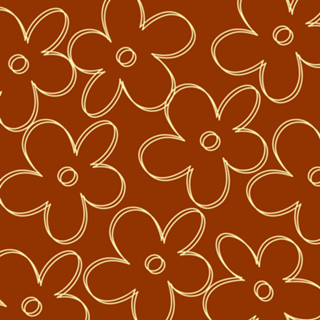 Contorno floral marrom