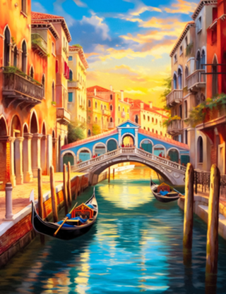 Arte de viagem de Veneza