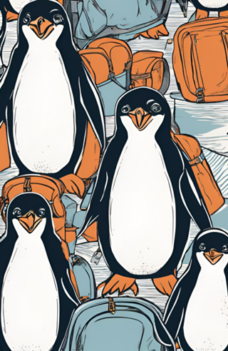 Pinguins mochileiros