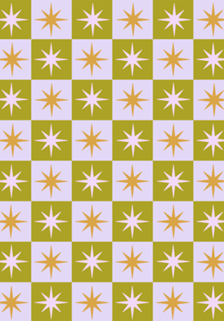 Starry Check - Pistache