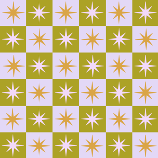 Starry Check - Pistache