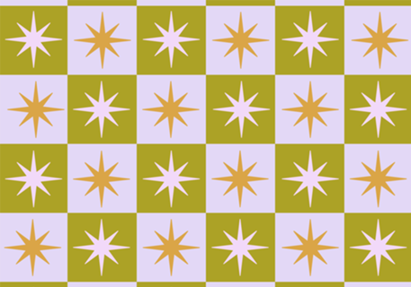 Starry Check - Pistache
