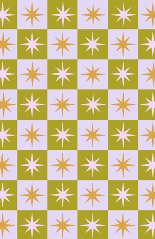 Starry Check - Pistache