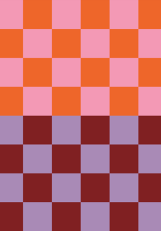 Quadriculado Fun - Roxo Laranja