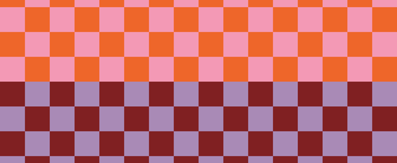 Quadriculado Fun - Roxo Laranja