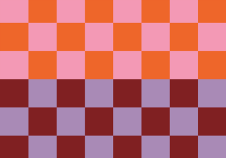 Quadriculado Fun - Roxo Laranja