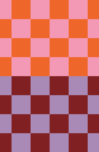 Quadriculado Fun - Roxo Laranja