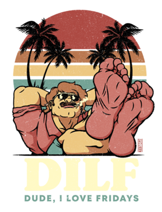 DILF Dude I Love Fridays 80s Sunset Pes Masculinos