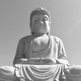 Buda em p&b