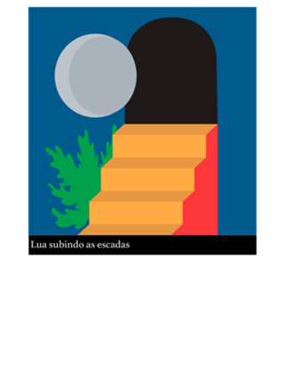 Lua subindo as escadas