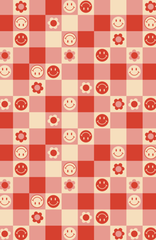 Smile quadriculado vermelho