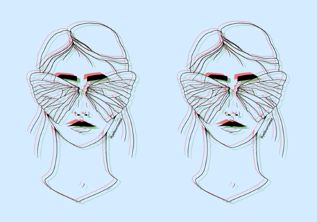 Mulher Borboleta em 3d
