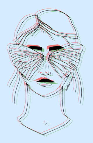 Mulher Borboleta em 3d