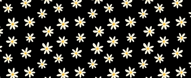 Margaridas (fundo preto)