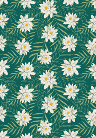 White Flowers (Green)