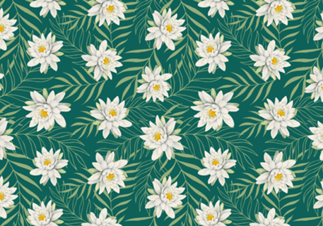 White Flowers (Green)