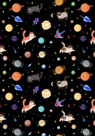 Space Cats (black)