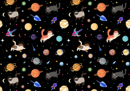 Space Cats (black)